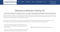 Desktop Screenshot of medicaretraining101.com